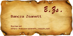 Bancza Zsanett névjegykártya
